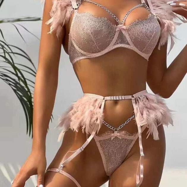 Ensemble à plumes 2 couleurs